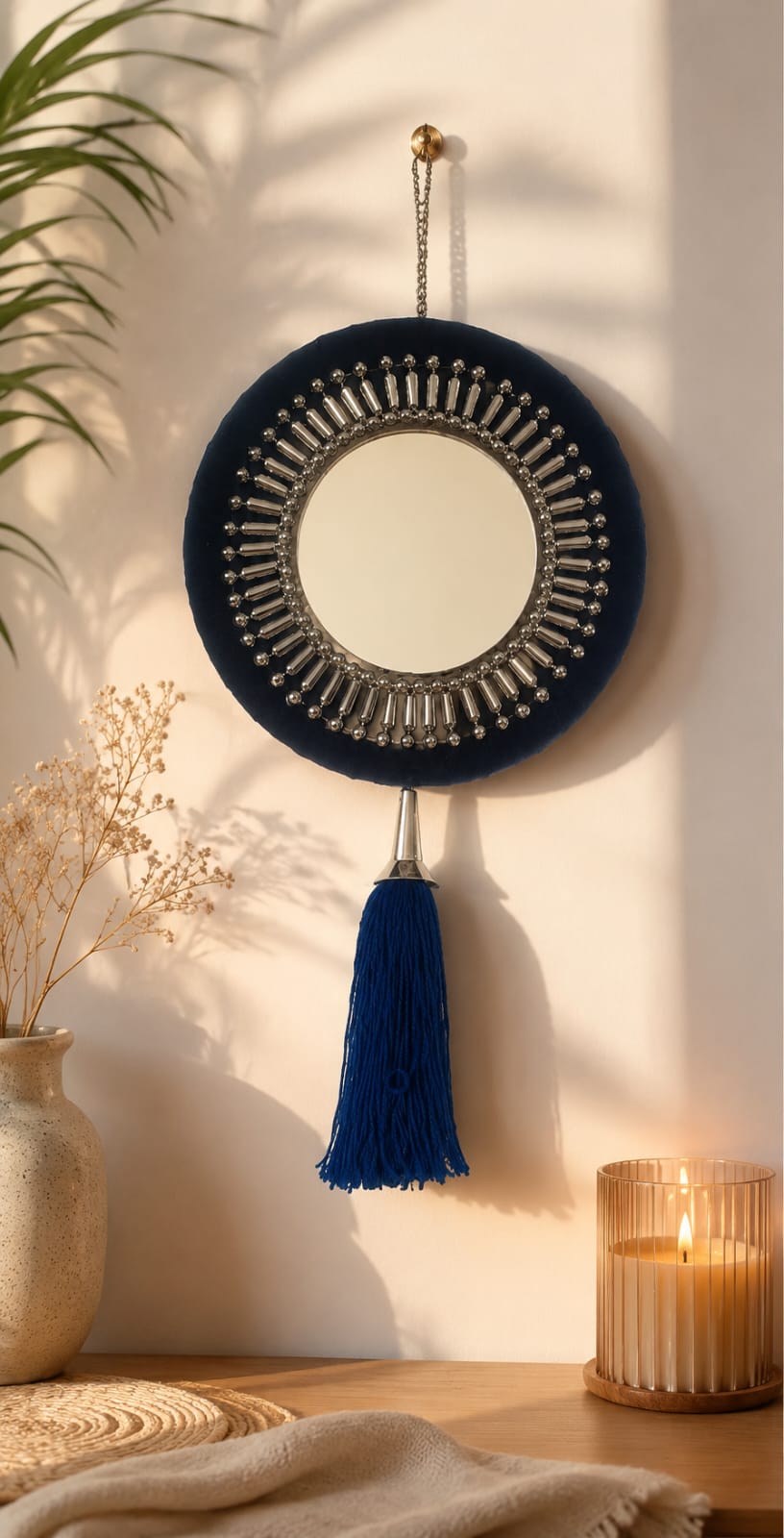 Hema's Handmade Wall Hanging - Mirror Design